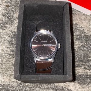 Nixon leather watch